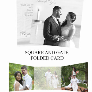 Square and Gatefold Thank You Card