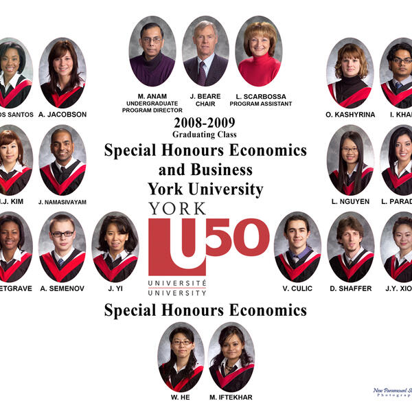 York University - Economics - Special Honours Economics and Business (2008 - 2009)